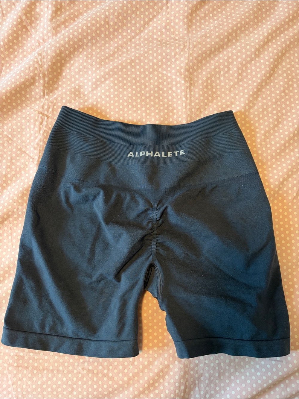 Alphalete Black High-Rise Seamless Bike Shorts